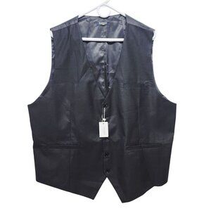 Enlision Mens Black Satin Vest Size 2XL With Tags